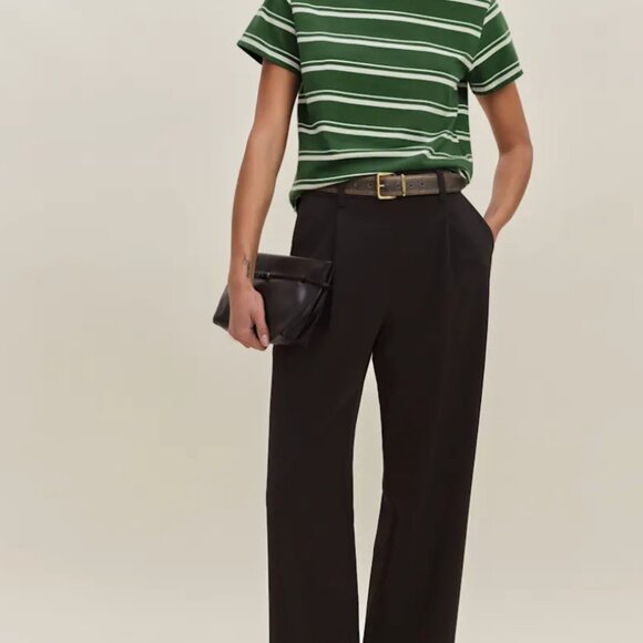 Reformation Rowan Crew Tee in Laguna Stripe - Picture 3 of 6